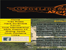 Tablet Screenshot of goldeneaglesmc.org